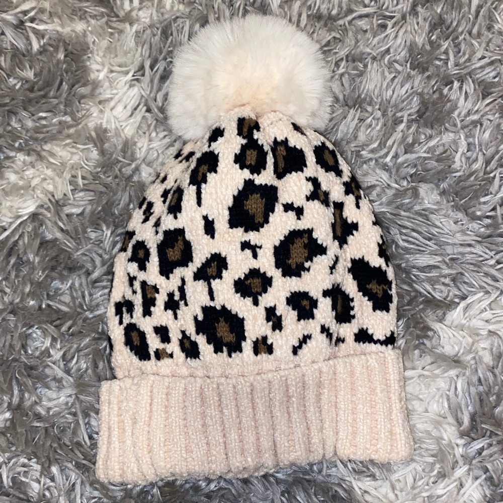 Cheetah print beanie